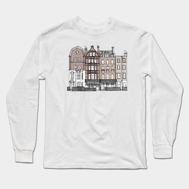 Marylebone 'Four Sisters' London UK Long Sleeve T-Shirt by MARKDONNELLYILLUSTRATION